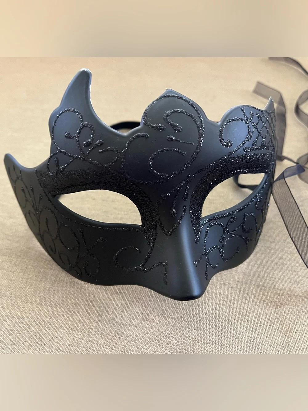 Luxury Masquerade Couple Mask - Black—Set of 2